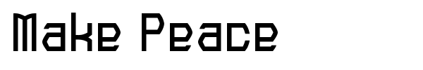 Make Peace font preview